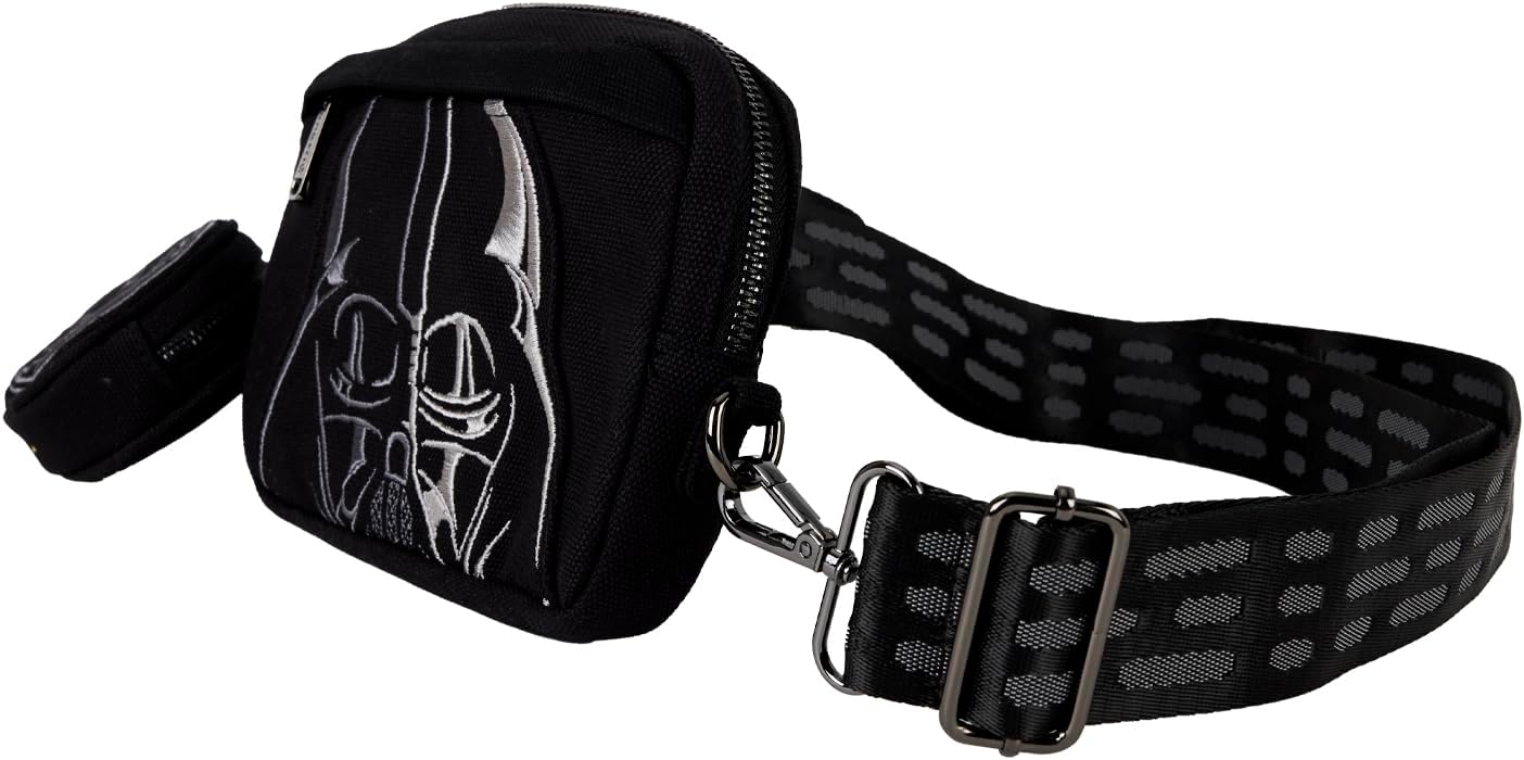 Loungefly Star Wars Darth Vader Canvas Sling Crossbody Bag with Coin Bag-2