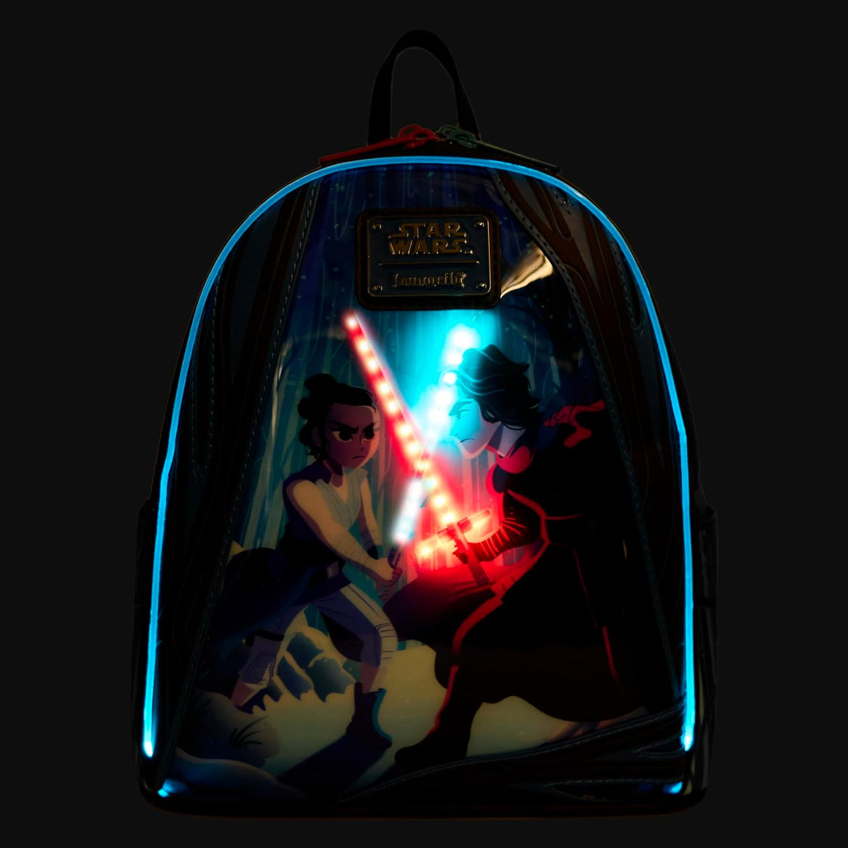 Loungefly Star Wars: The Force Awakens Rey & Kylo Ren Light Up Mini Backpack