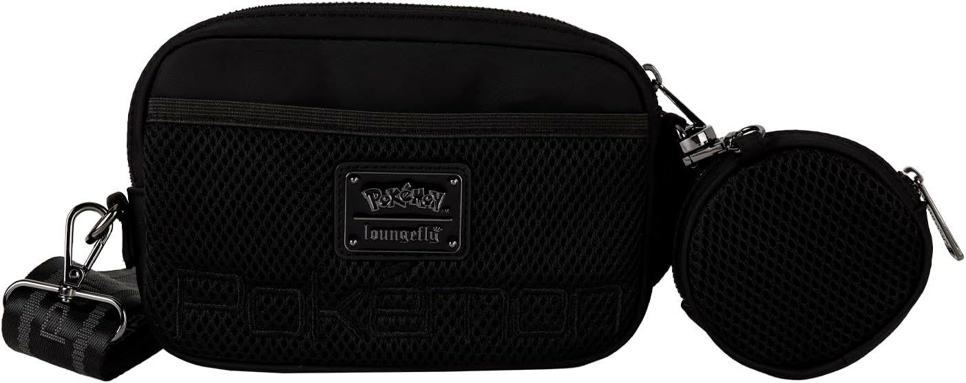 Loungefly Pokémon Pikachu & Mewtwo Glow Nylon Sling Crossbody Bag with Coin Bag-3