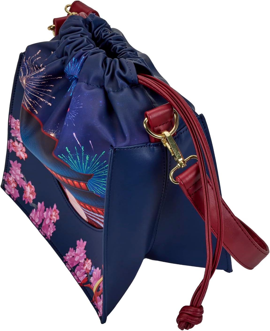 Loungefly Disney Mulan Castle Cinch Sack Crossbody Bag-2