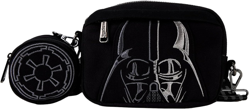 Loungefly Star Wars Darth Vader Canvas Sling Crossbody Bag with Coin Bag