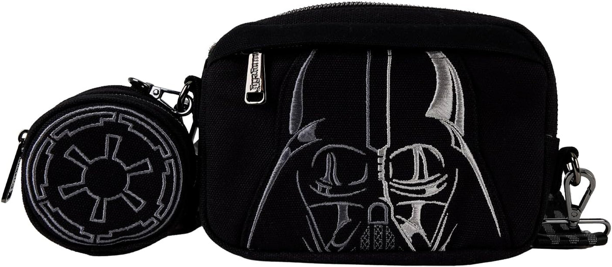 Loungefly Star Wars Darth Vader Canvas Sling Crossbody Bag with Coin Bag-zoom-1