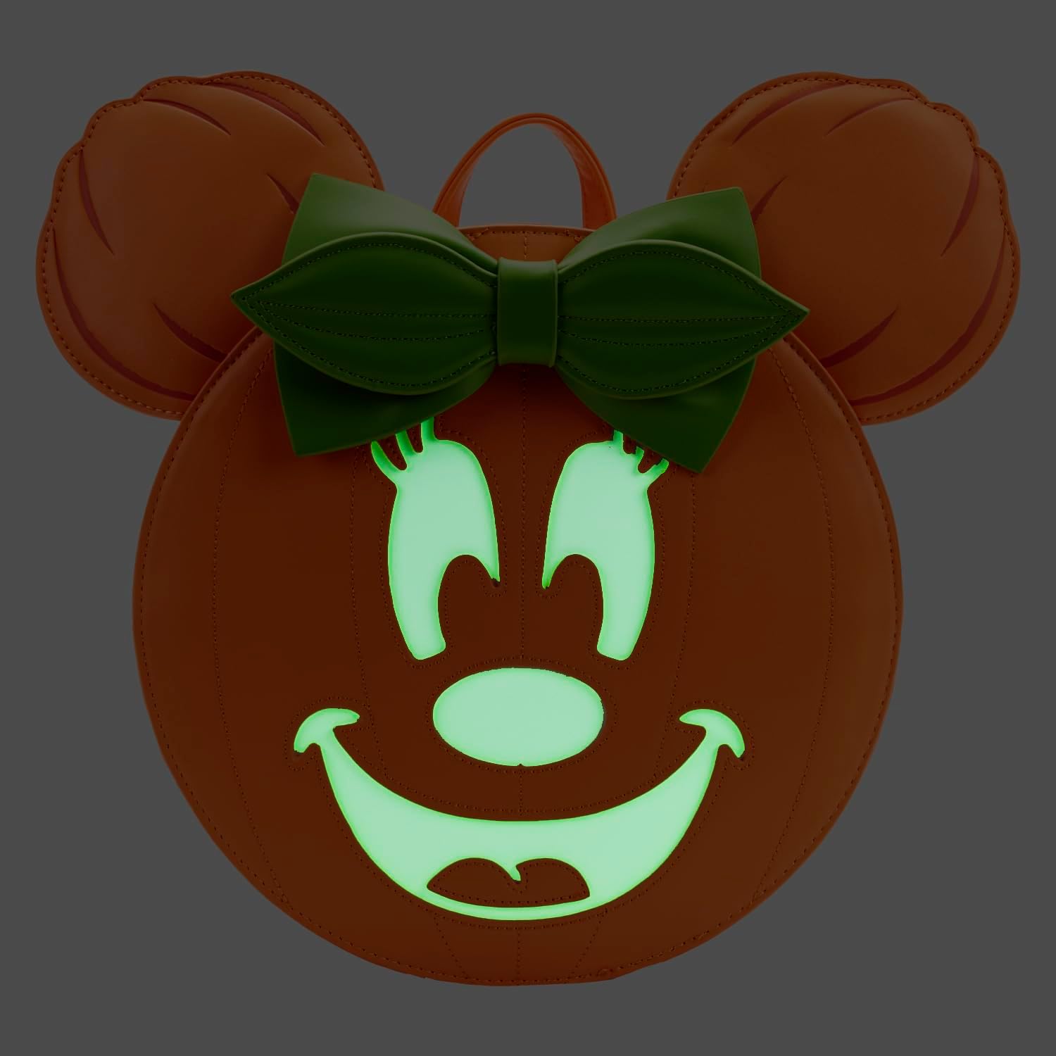 Loungefly Disney Minnie Mouse Glow Face Pumpkin Mini Backpack Bag
