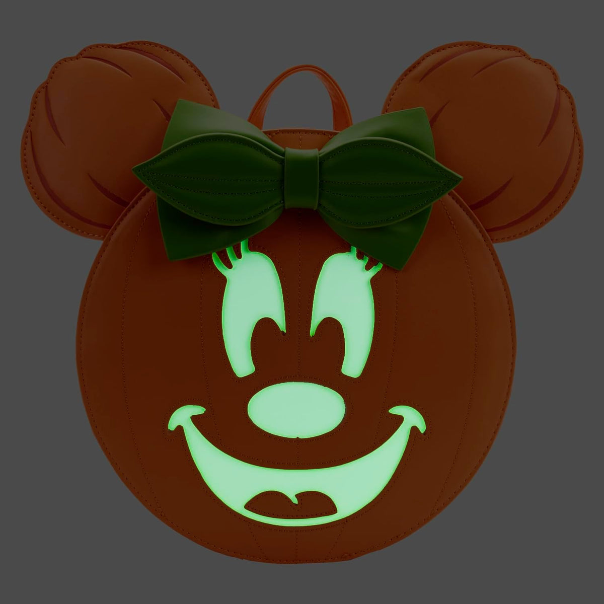 Loungefly Disney Minnie Mouse Glow Face Pumpkin Mini Backpack Bag-zoom-2