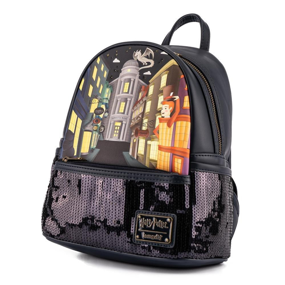 Loungefly Harry Potter Diagon Alley Sequin Mini Backpack-zoom-3