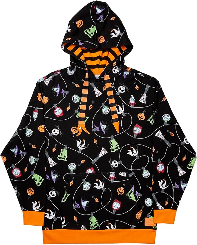 Loungefly Nightmare before Christmas Christmas Ornaments unisex hoodie-zoom-2
