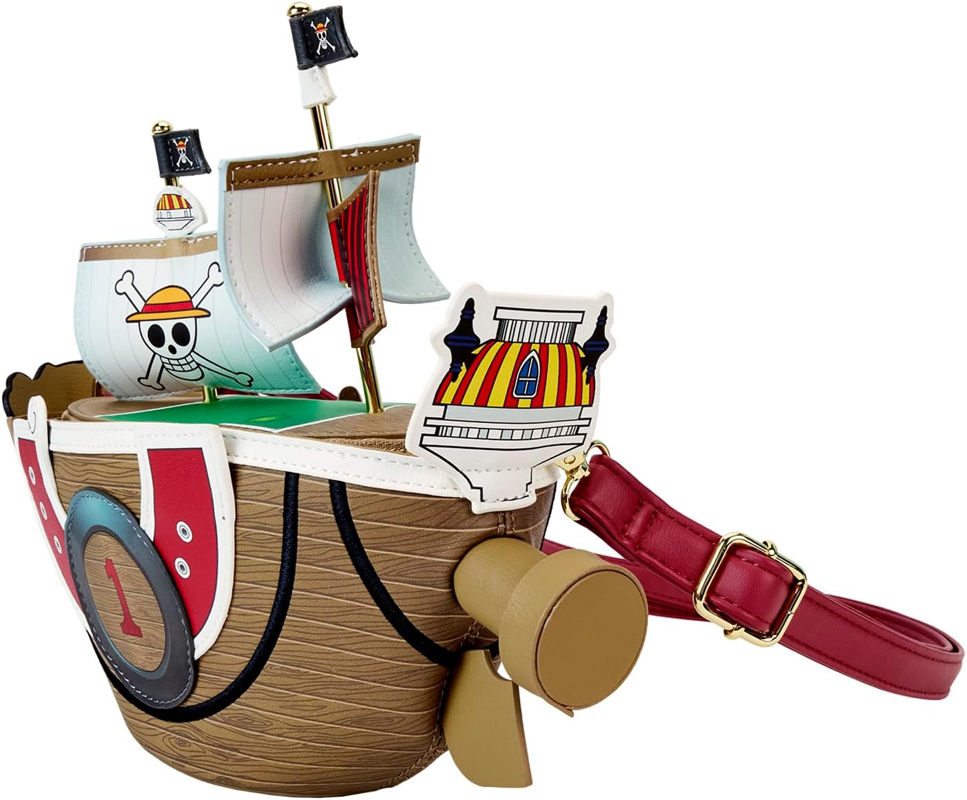 Loungefly Toei One Piece Thousand Sunny Ship Figural Crossbody Bag-4