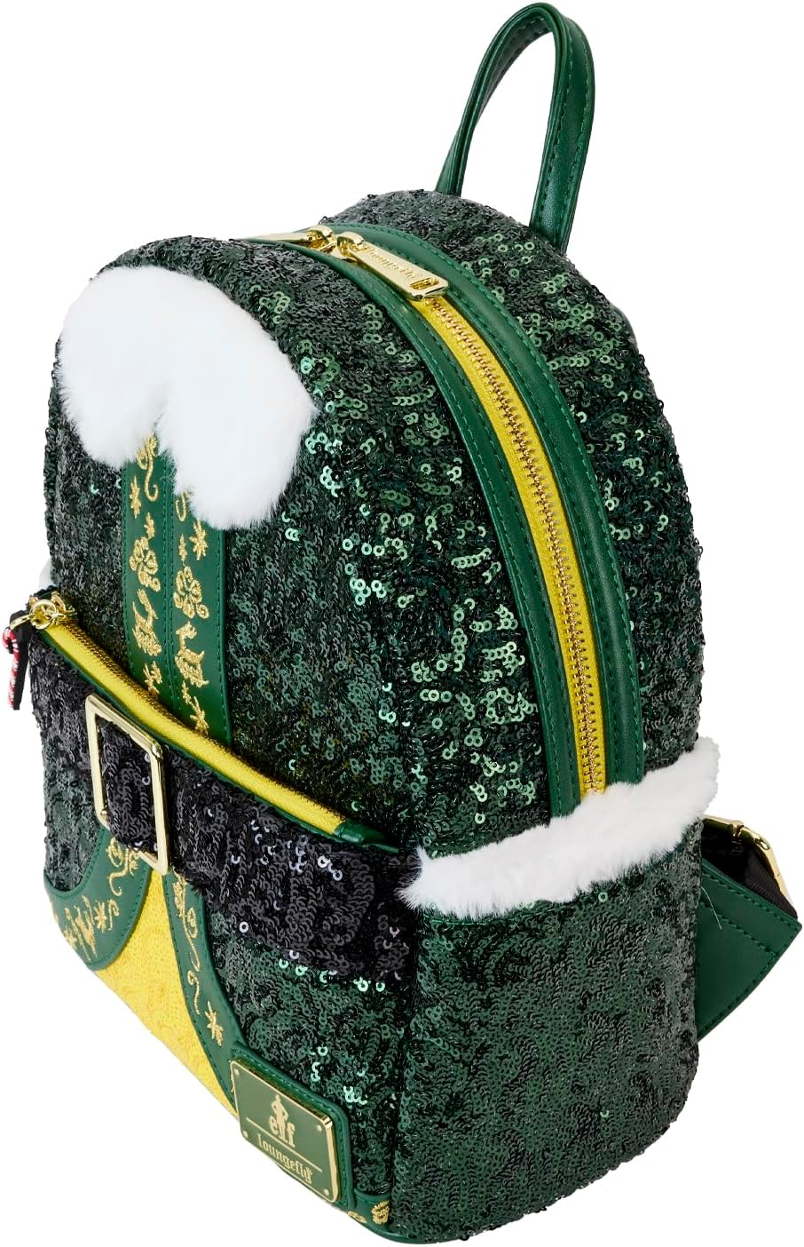 Loungefly Warner Brothers Elf Buddy Sequin Cosplay Mini Backpack