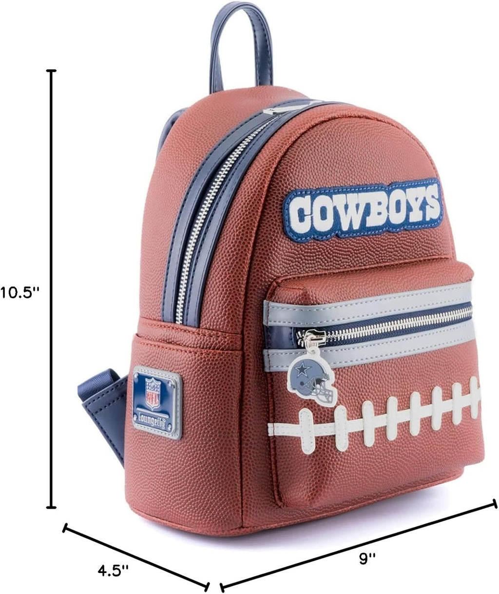 Loungefly NFL Dallas Cowboys Football Logo Mini Backpack