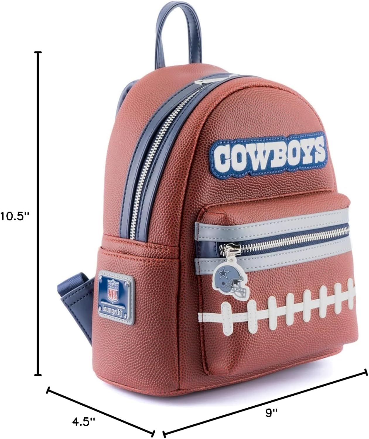 Loungefly NFL Dallas Cowboys Football Logo Mini Backpack