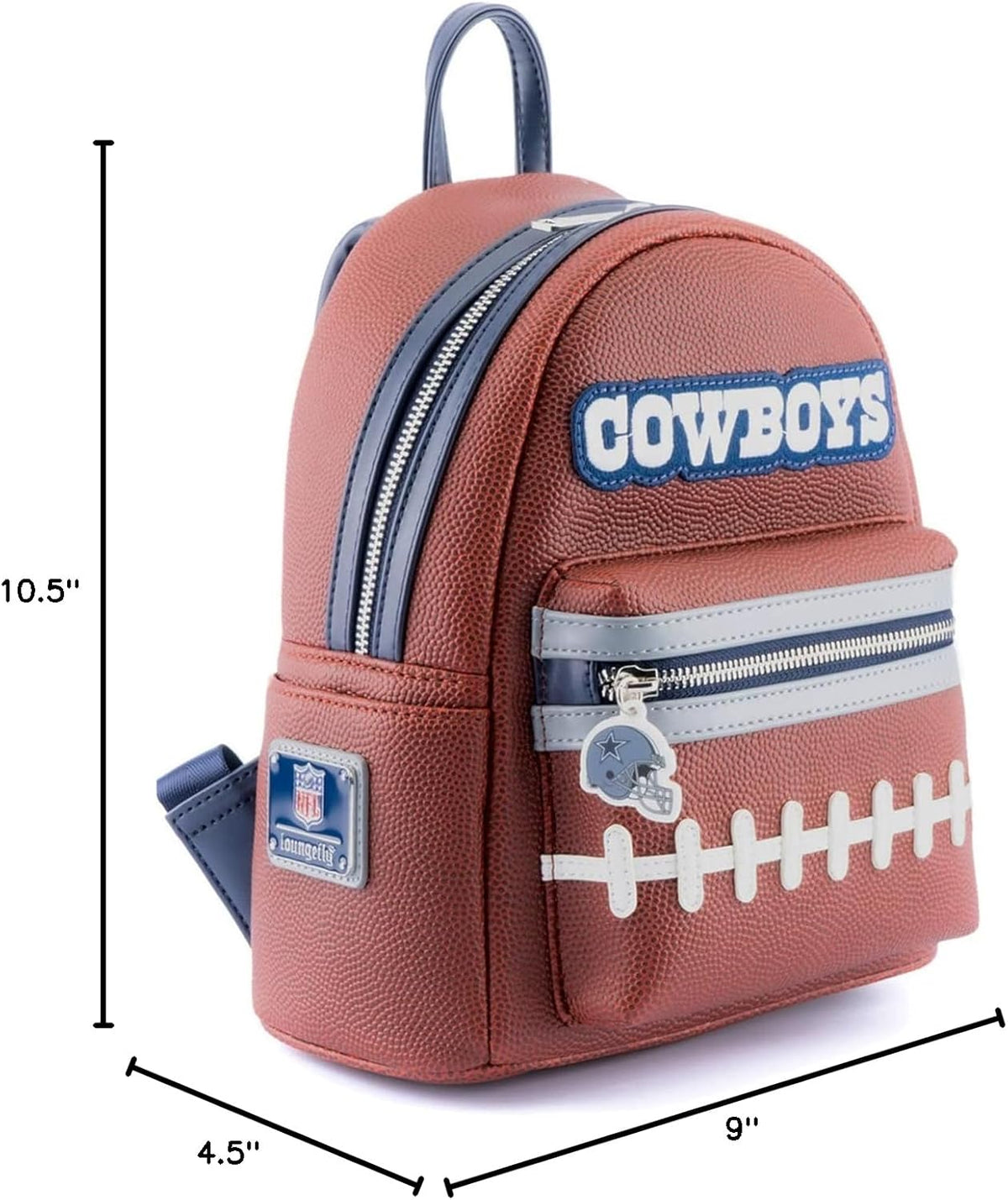 Loungefly NFL Dallas Cowboys Football Logo Mini Backpack-zoom-4