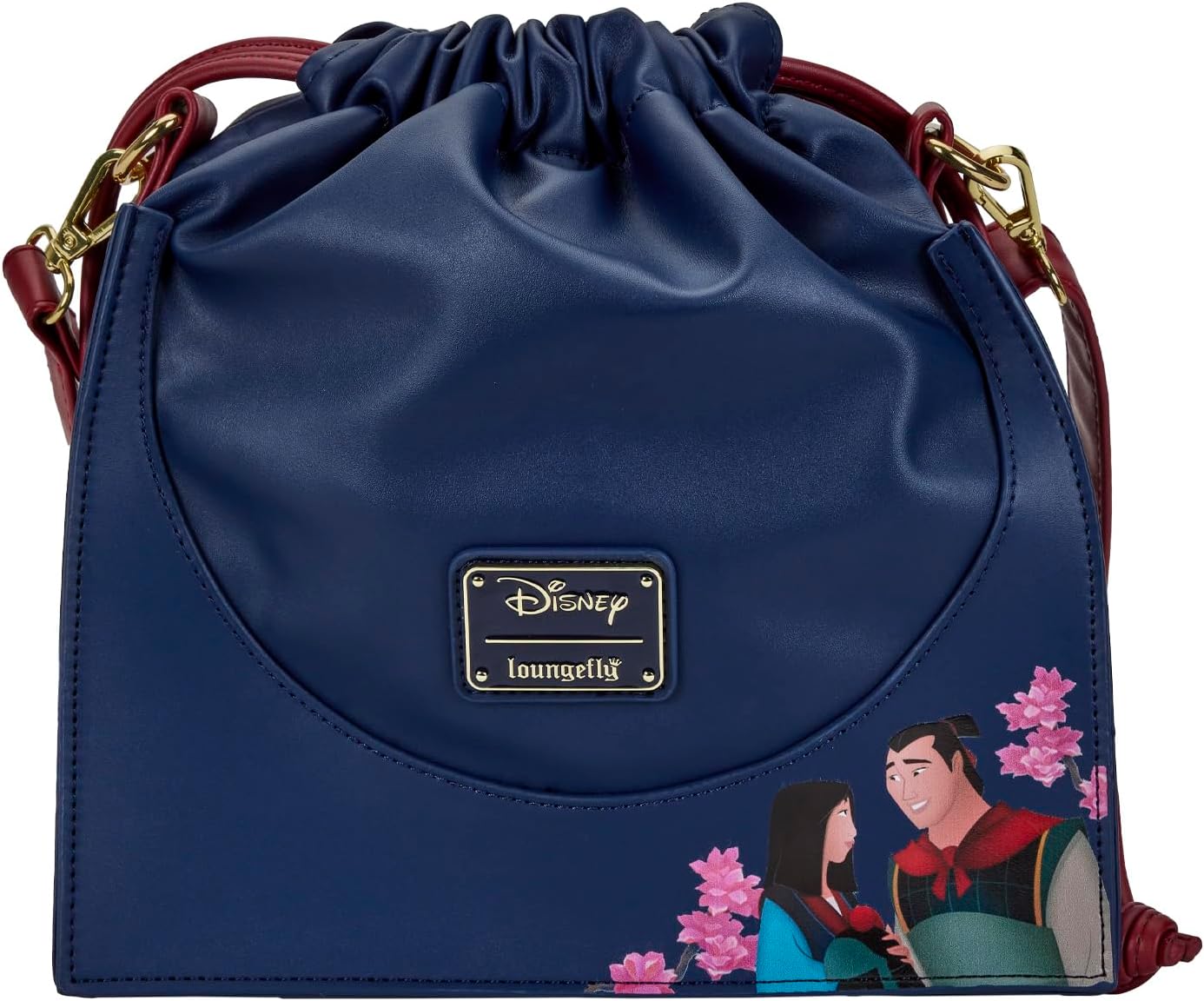 Loungefly Disney Mulan Castle Cinch Sack Crossbody Bag-zoom-3