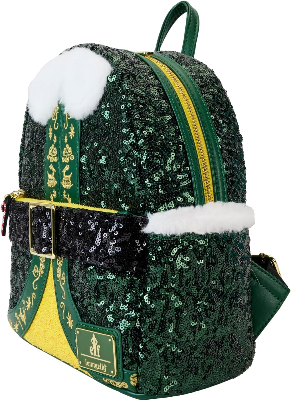 Loungefly Warner Brothers Elf Buddy Sequin Cosplay Mini Backpack-3