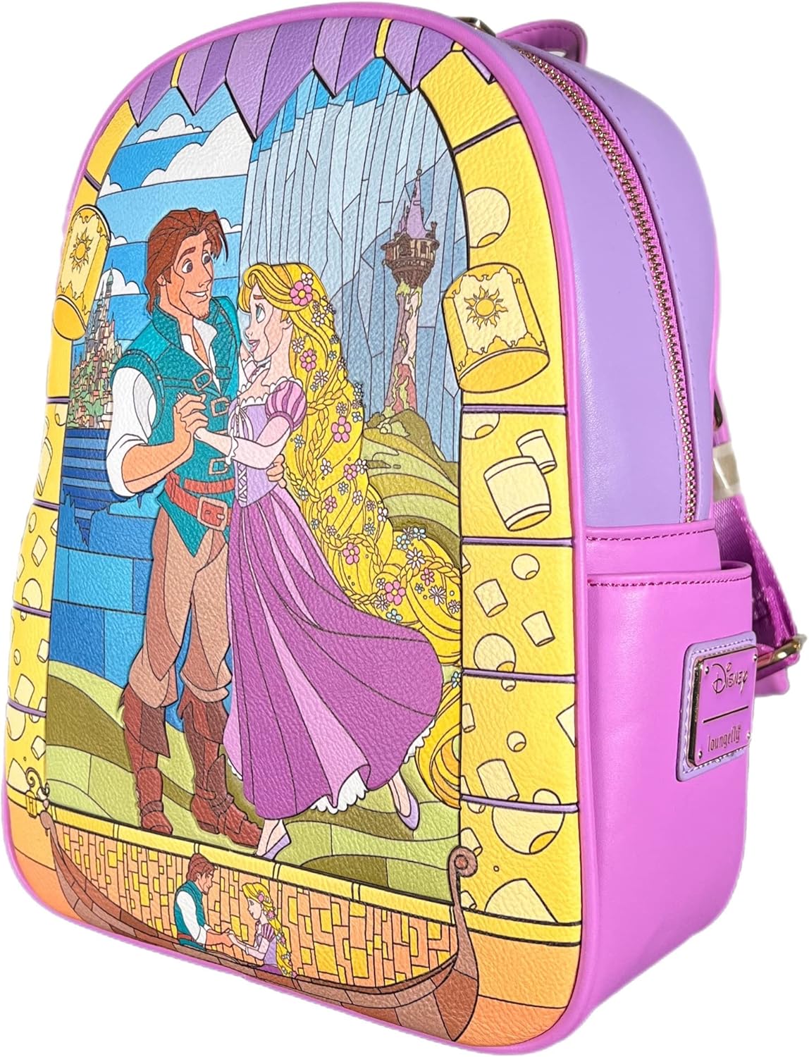 Loungefly Exclusive Disney Rapunzel Tangled Stained Glass Mini Backpack