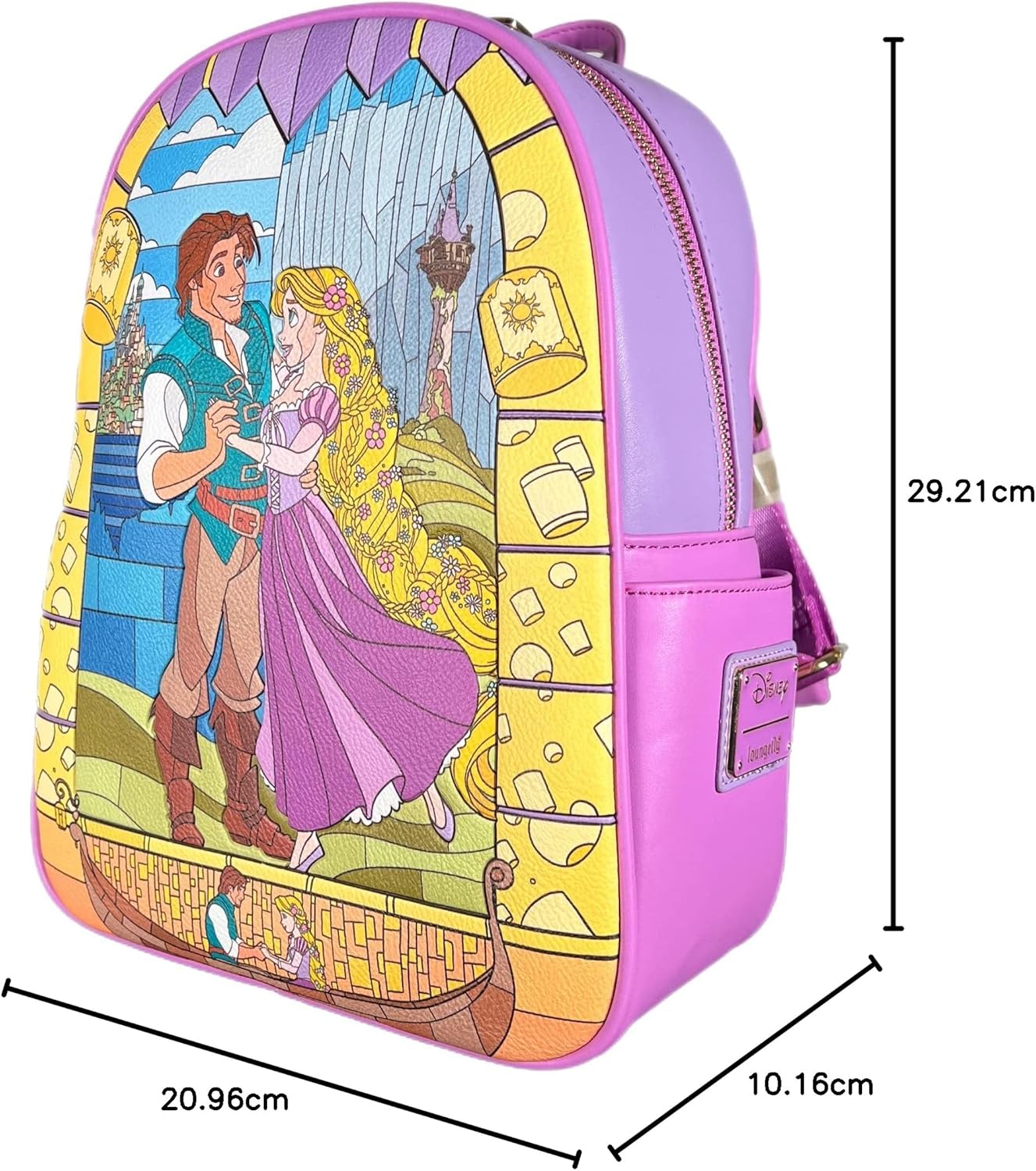Loungefly Exclusive Disney Rapunzel Tangled Stained Glass Mini Backpack-zoom-3
