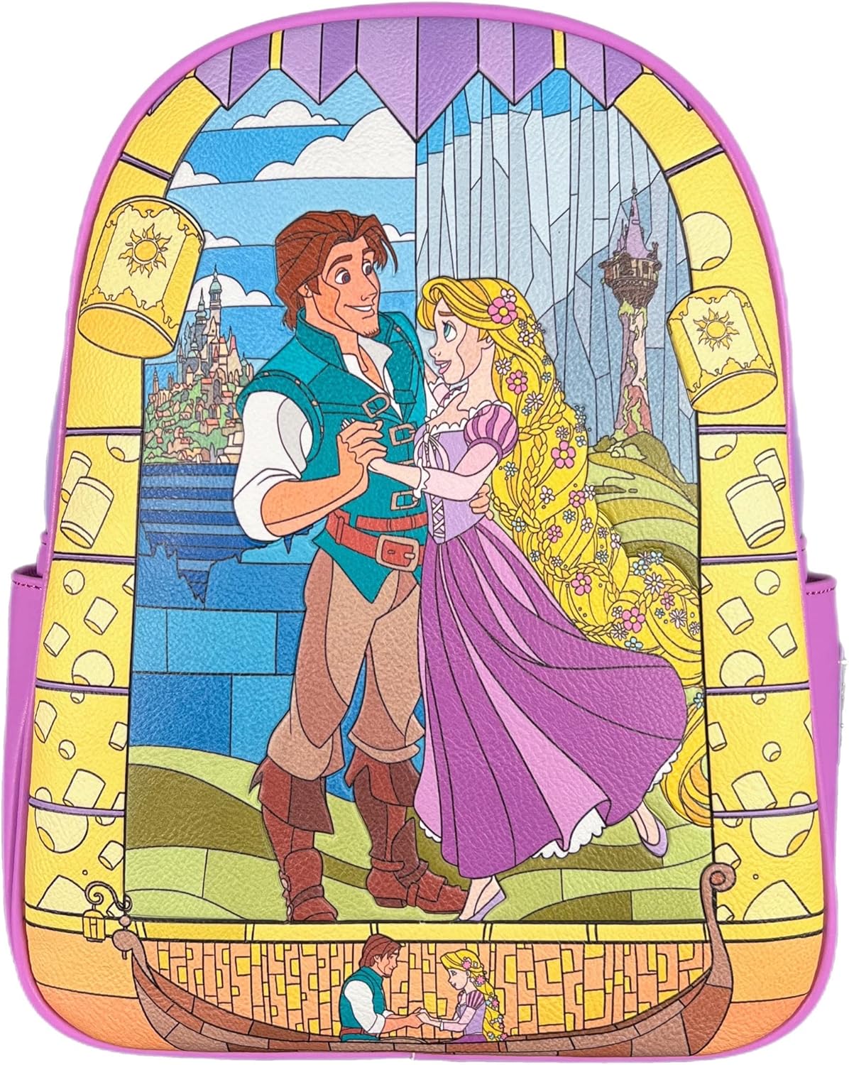 Loungefly Exclusive Disney Rapunzel Tangled Stained Glass Mini Backpack