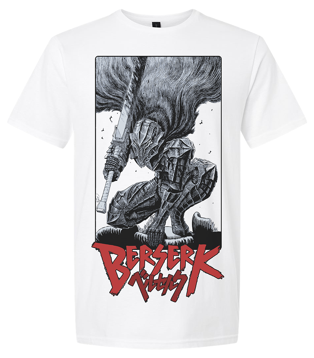 Berserk Guts Manga Panel Berserker armor T Shirt-1