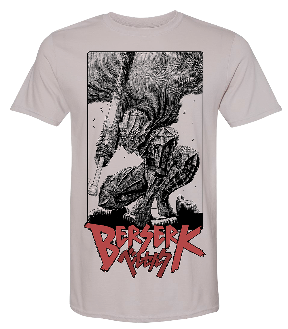 Berserk Guts Manga Panel Berserker armor T Shirt-2