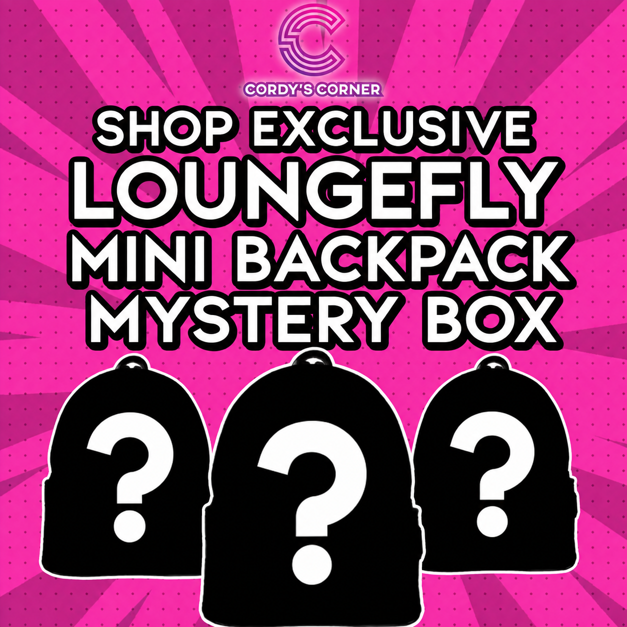 Cordy's Corner Shop Exclusive Loungefly Mystery Box of 3 *Final Sale*