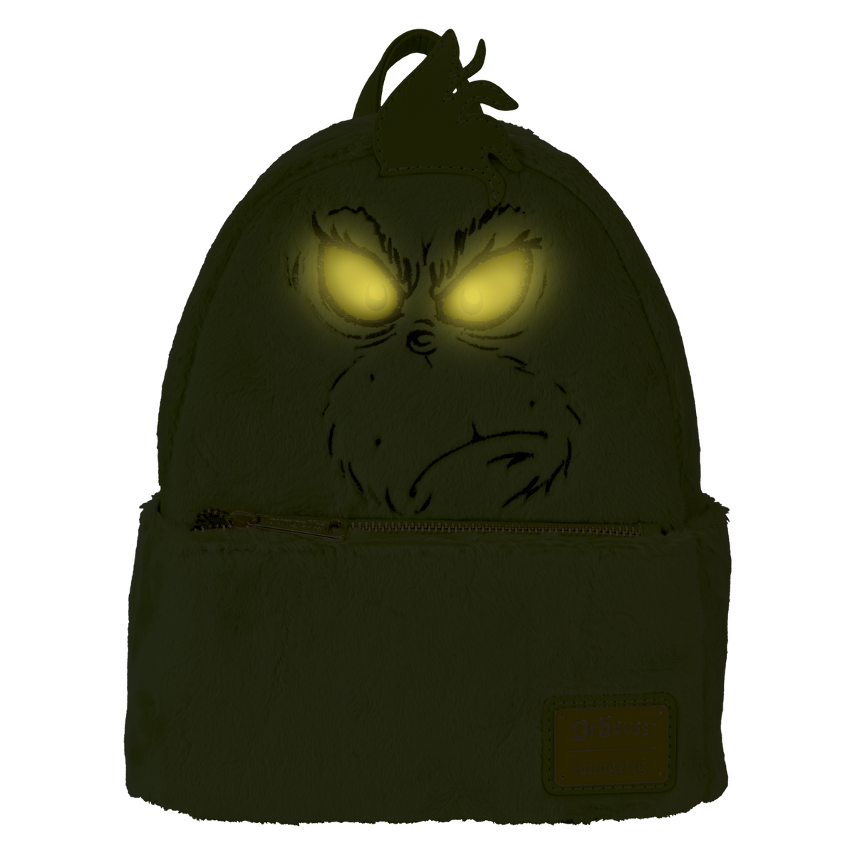 Loungefly Dr. Seuss' How The Grinch Stole Christmas! Plush Cosplay Light Up Mini Backpack-2