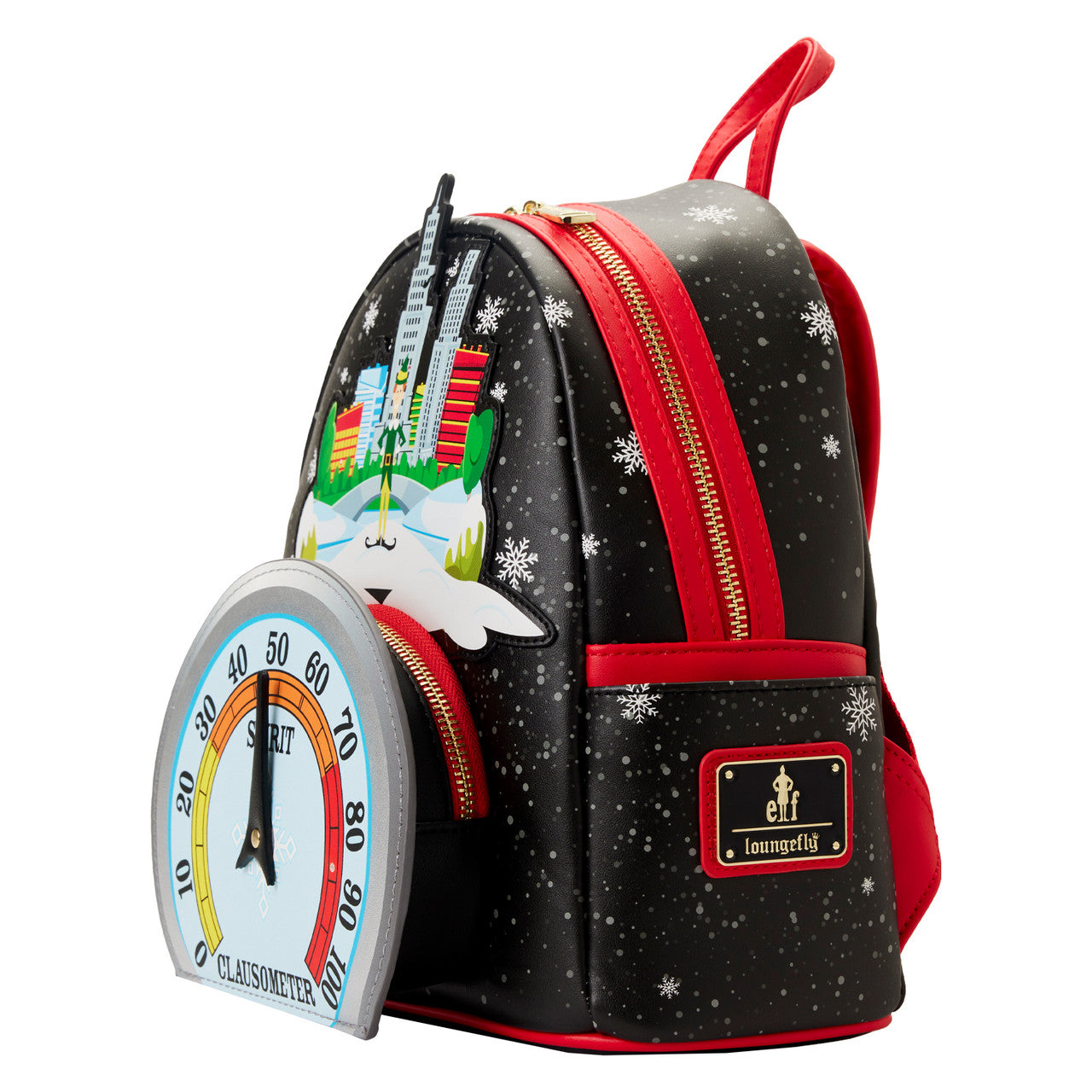 Loungefly Elf Clausometer Light Up Mini Backpack-3