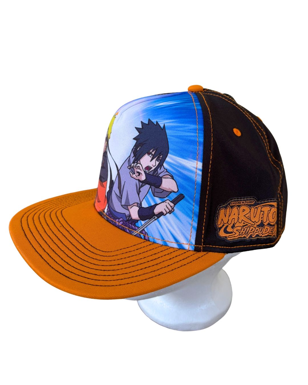 Naruto Shippuden Anime Naruto and Sasuke Character Flat Bill Hat