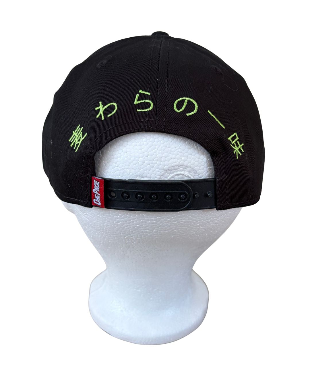 One Piece Anime Hiragana Green and Pink Flat Bill Hat-2