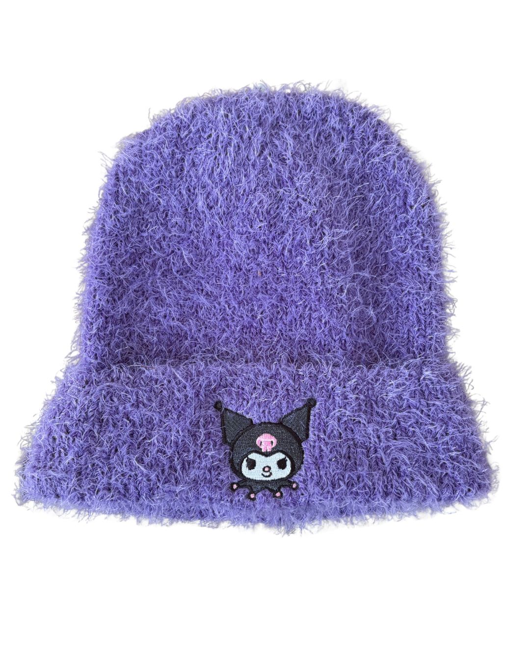 Sanrio Collection Kuromi embroidered  fuzzy beanie-1