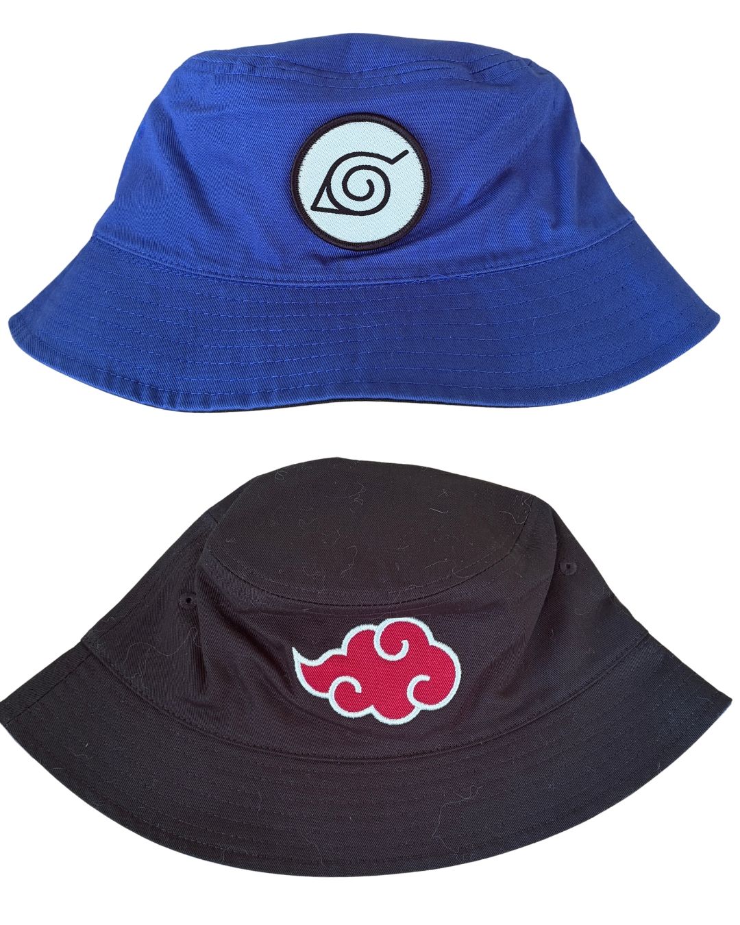 Naruto Shippuden Anime Series Reversible Akatsuki Cloud and Leaf Village Bucket Sun Hat