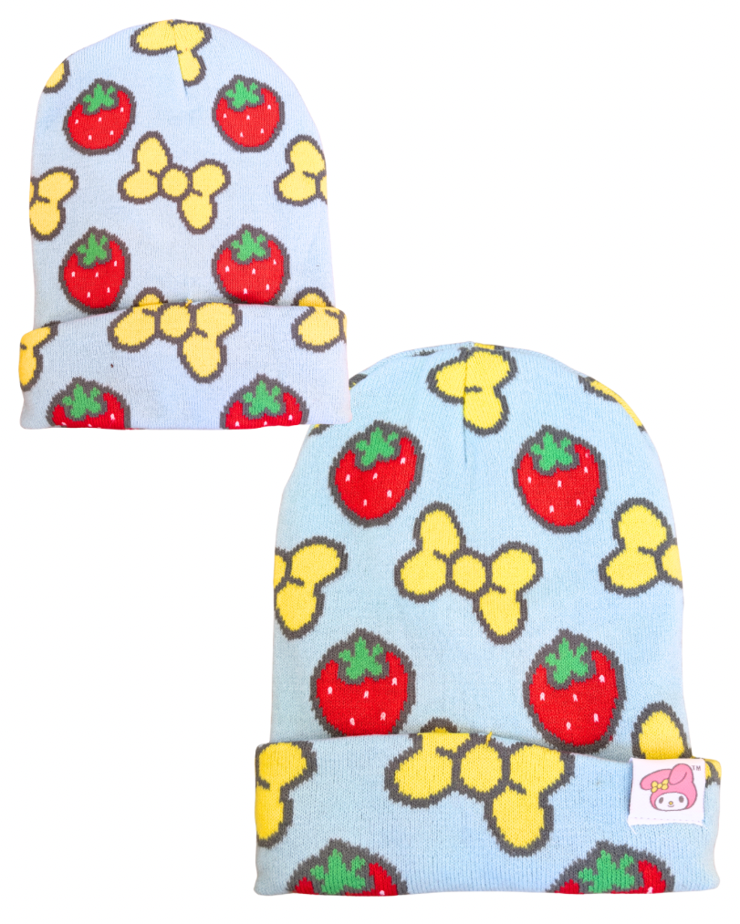 Sanrio Collection My Melody bows and starberries AOP Beanie