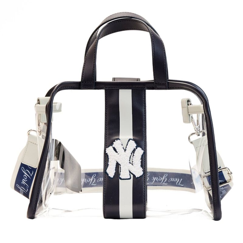 Loungefly MLB NY Yankees Clear Tote Crossbody Stadium Bag with Pouch-1