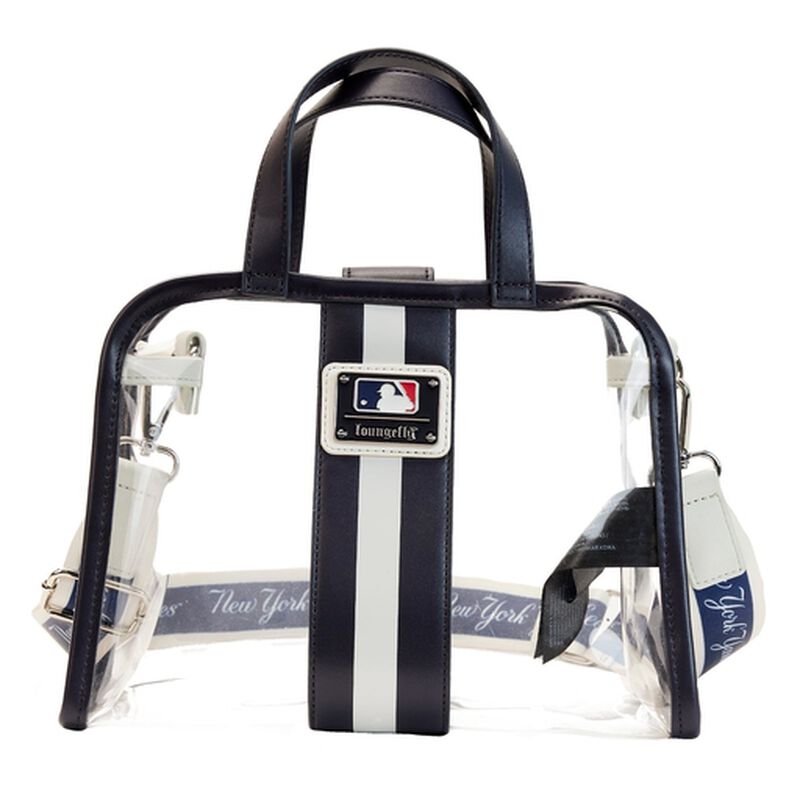 Loungefly MLB NY Yankees Clear Tote Crossbody Stadium Bag with Pouch-zoom-4