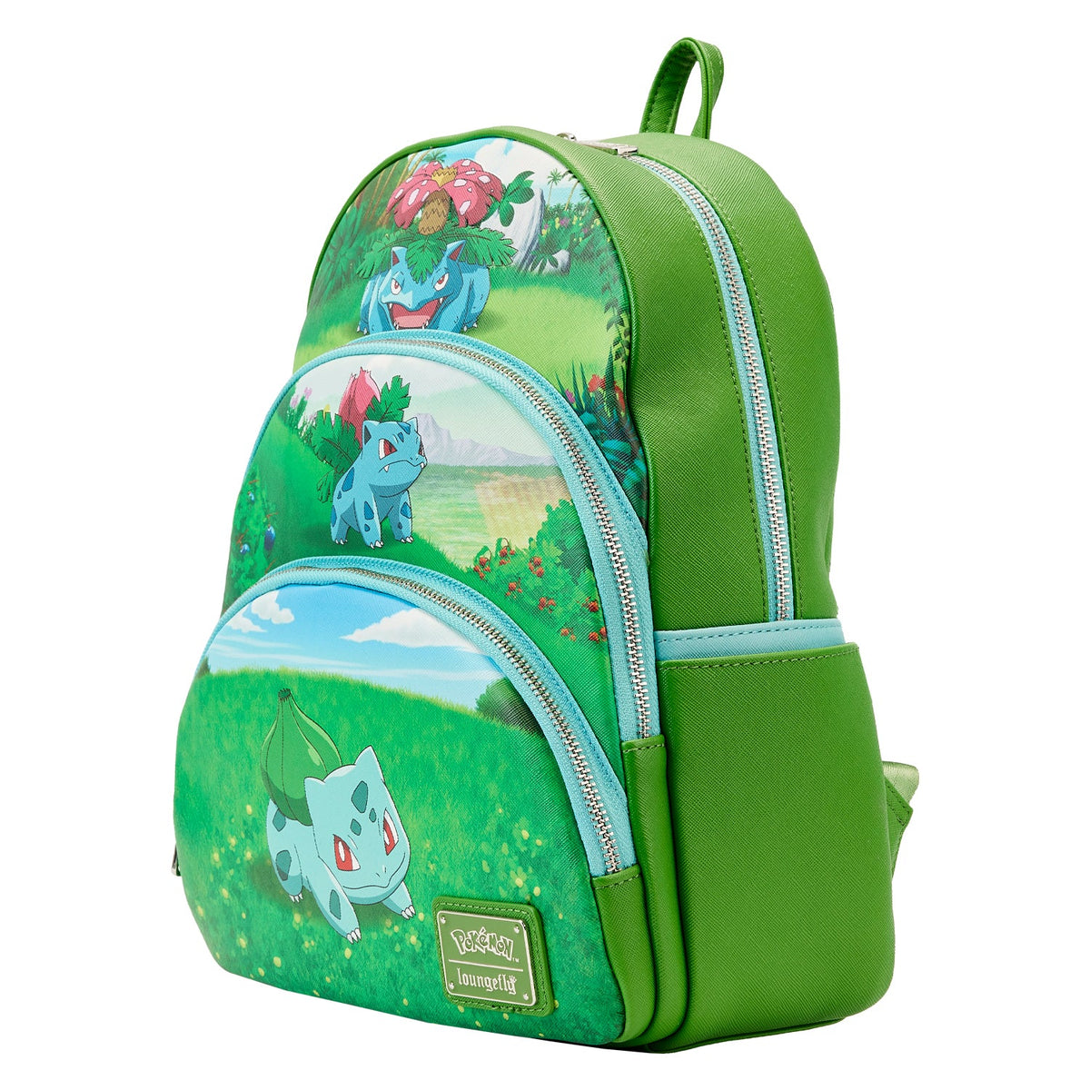 Loungefly Pokemon Bulbasaur Evolutions Triple Pocket Mini Backpack-zoom-2