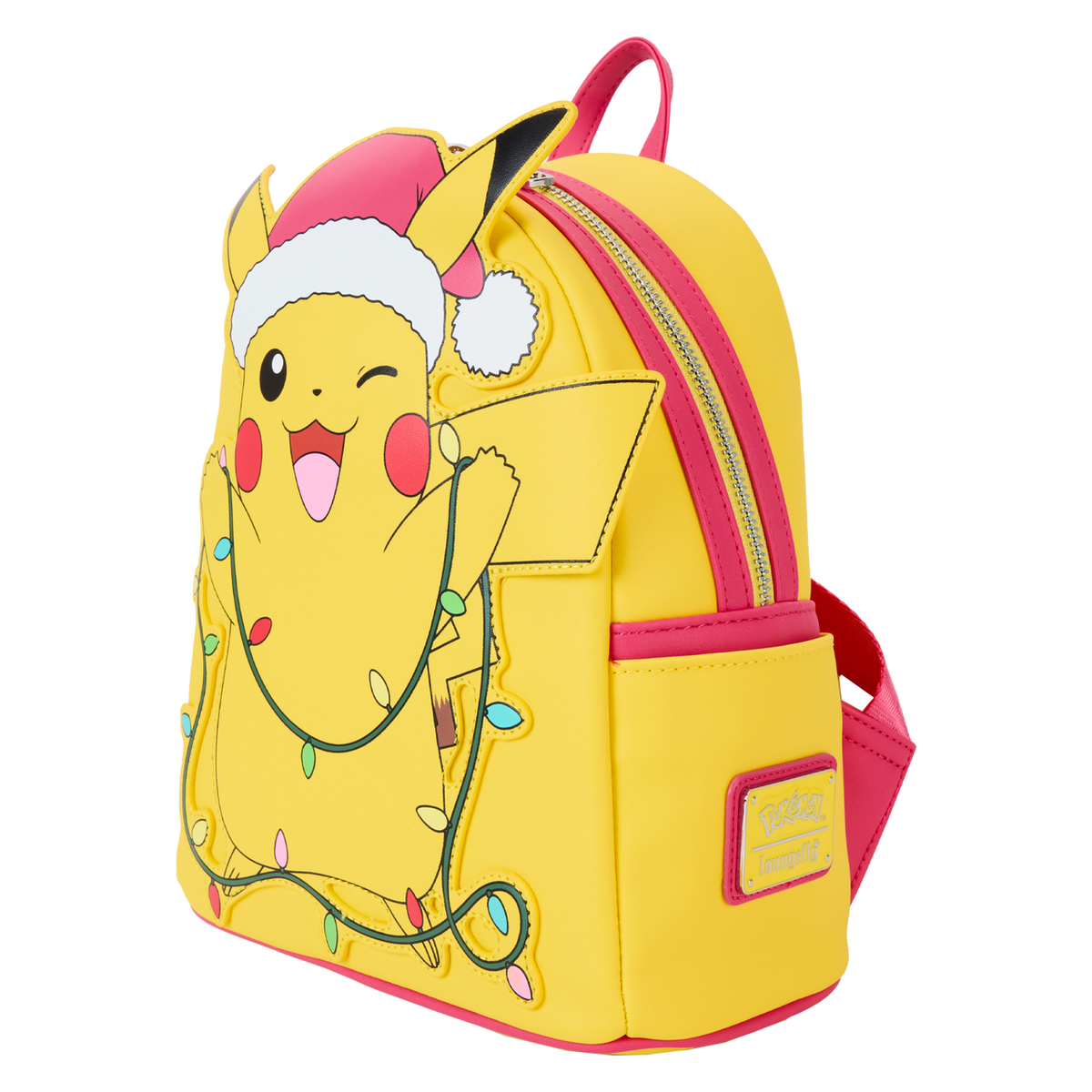 Loungefly Pokemon Santa Pikachu Christmas Lights Light Up Mini Backpack