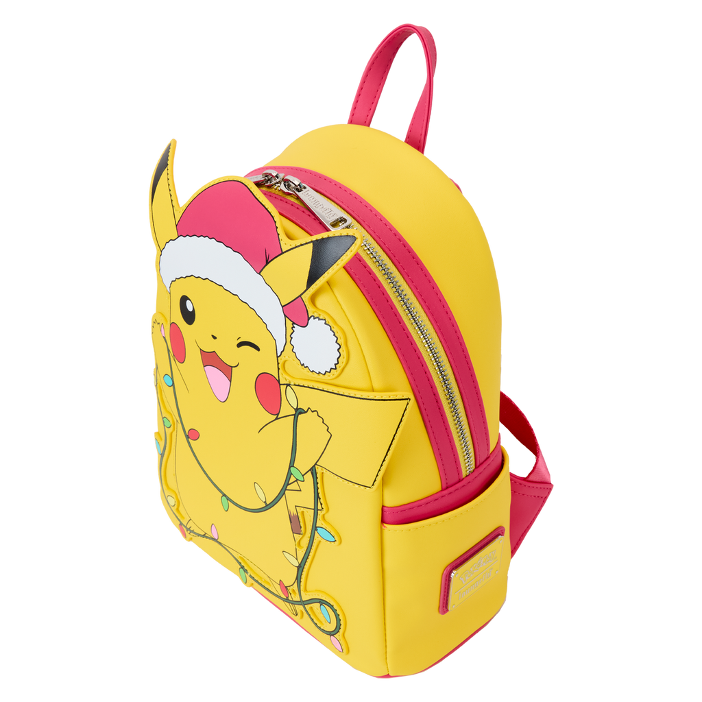 Loungefly Pokemon Santa Pikachu Christmas Lights Light Up Mini Backpack