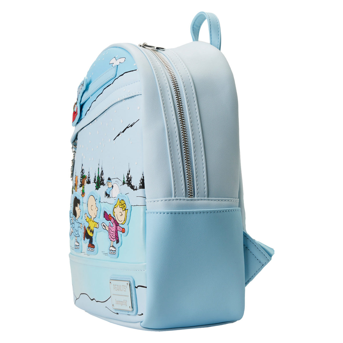 Loungefly Peanuts Charlie Brown Ice Skating Mini Backpack-3