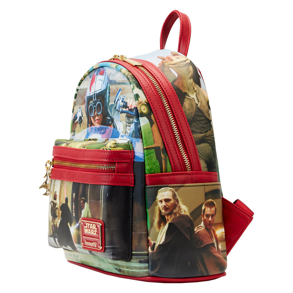 Loungefly Disney Star Wars Scenes from The Phantom Menace Mini Backpack