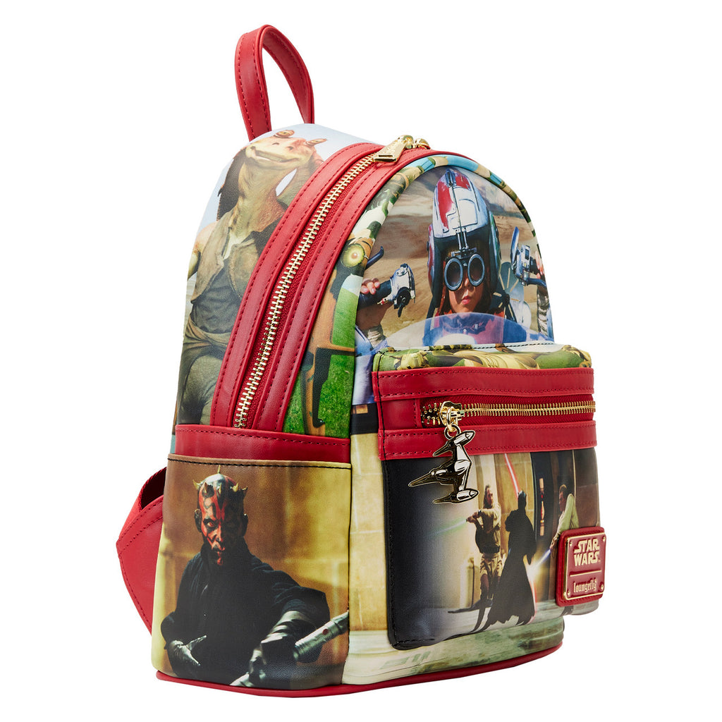Loungefly Disney Star Wars Scenes from The Phantom Menace Mini Backpack