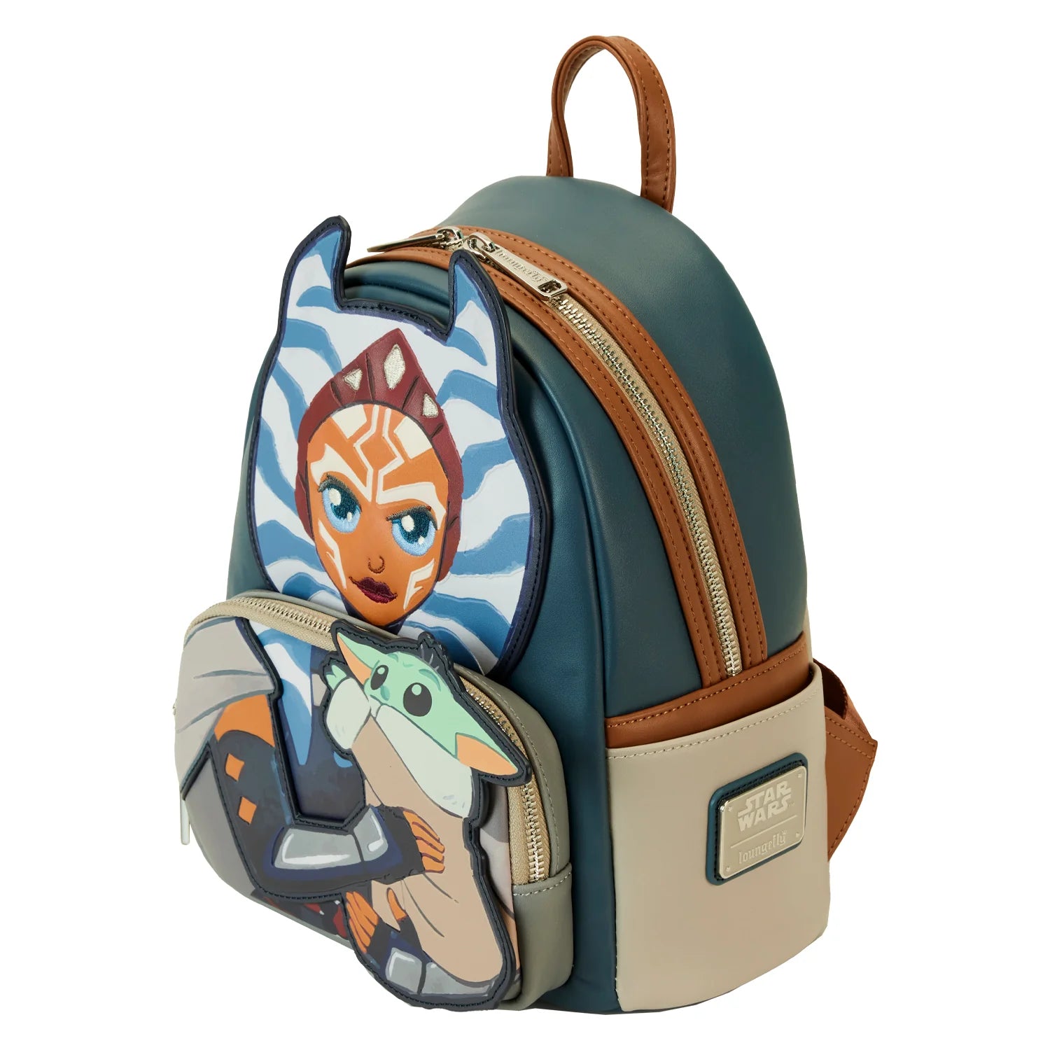 Loungefly Star Wars The Mandalorian Ahsoka Holding Grogu Mini Backpack