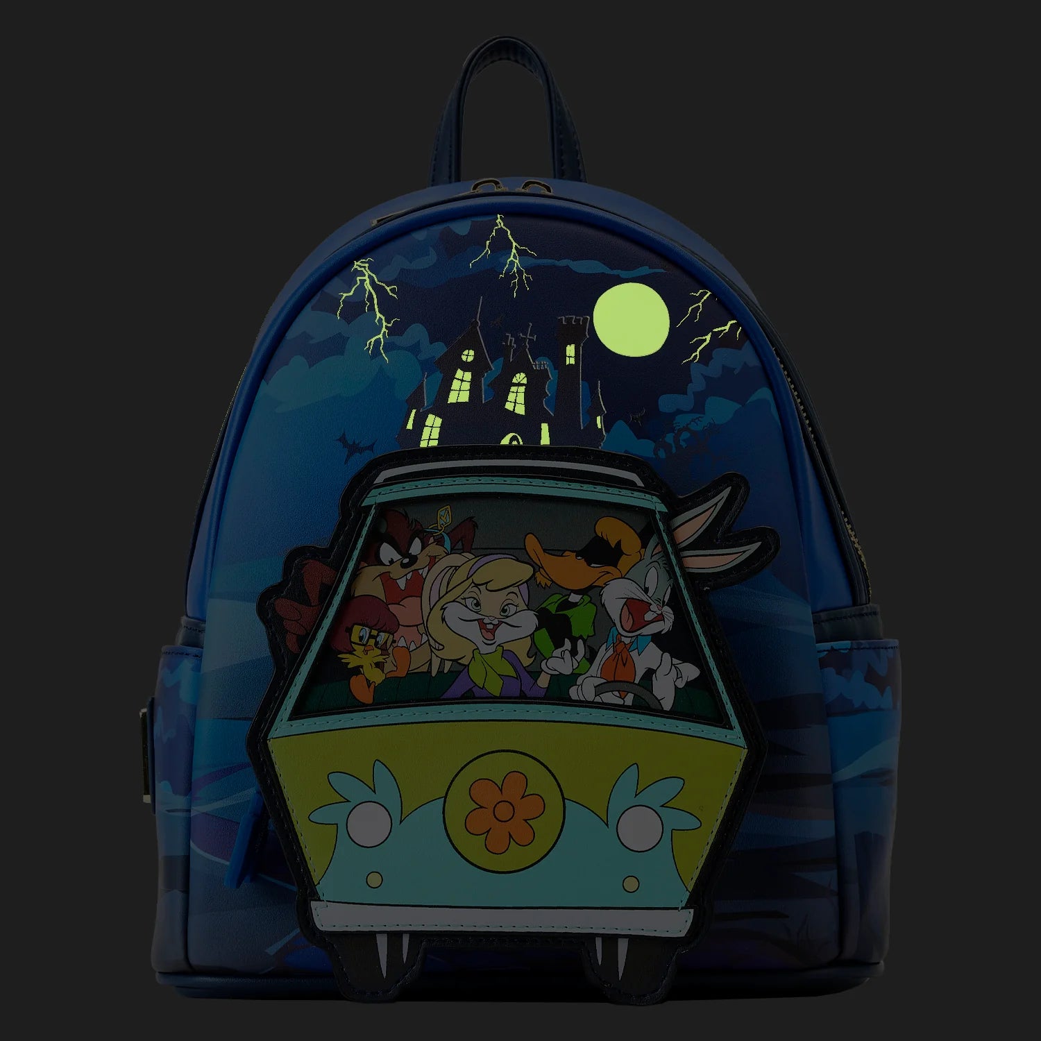 Loungefly Warner Bros 100th Anniversary Looney Tunes Scooby Mash up Glow in the Dark mini backpack-zoom-2