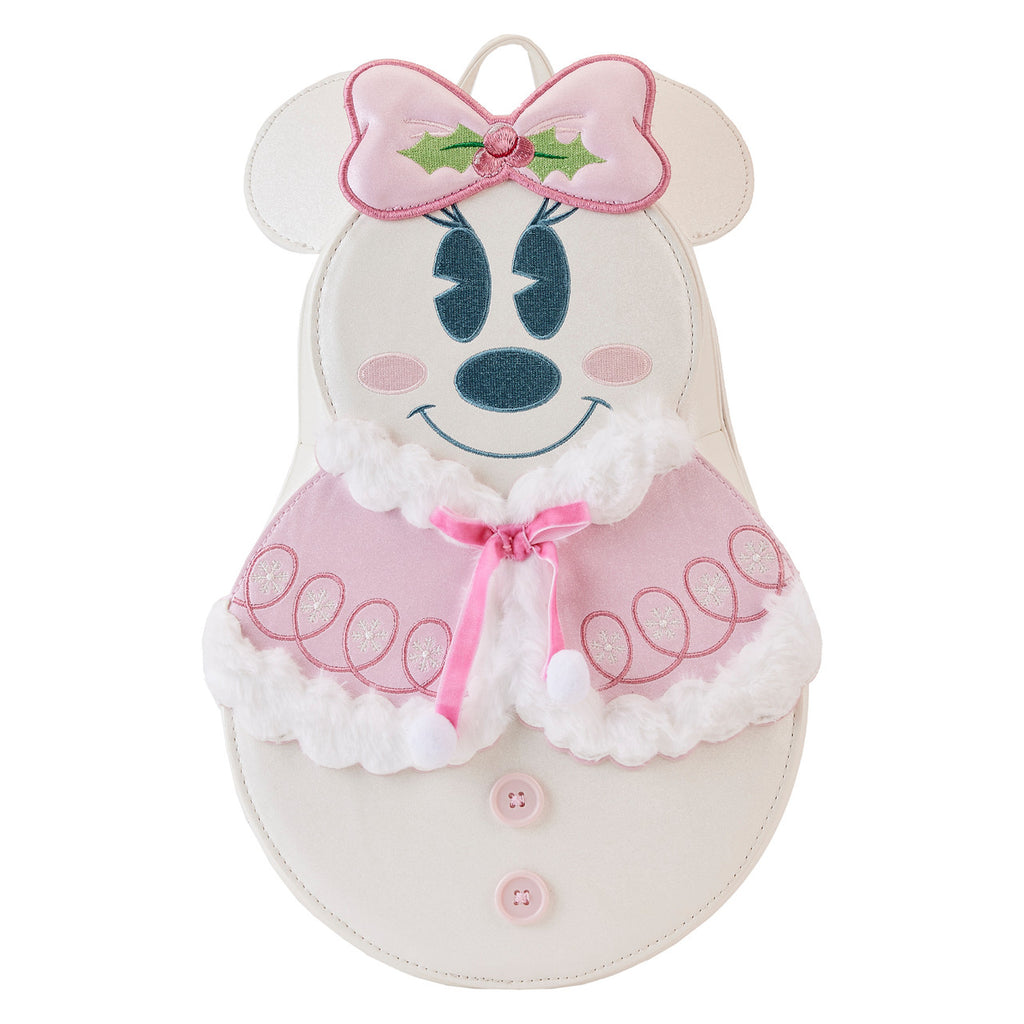 Loungefly Disney Minnie Mouse Pastel Figural Snowman Mini Backpack