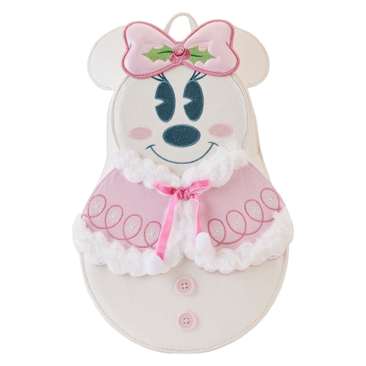 Loungefly Disney Minnie Mouse Pastel Figural Snowman Mini Backpack-zoom-1
