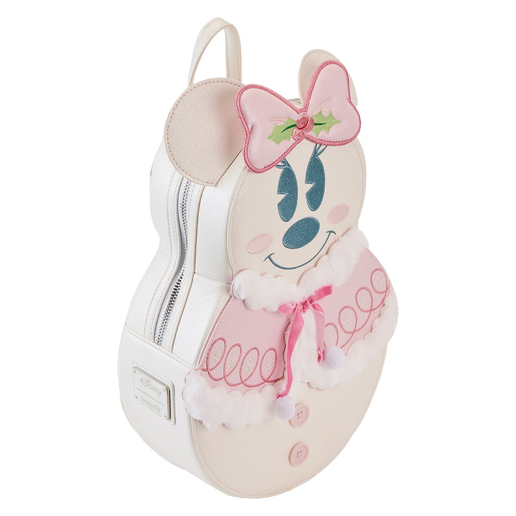 Loungefly Disney Minnie Mouse Pastel Figural Snowman Mini Backpack