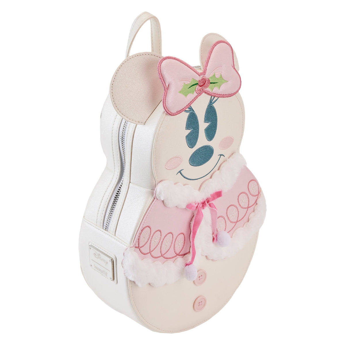 Loungefly Disney Minnie Mouse Pastel Figural Snowman Mini Backpack-zoom-3