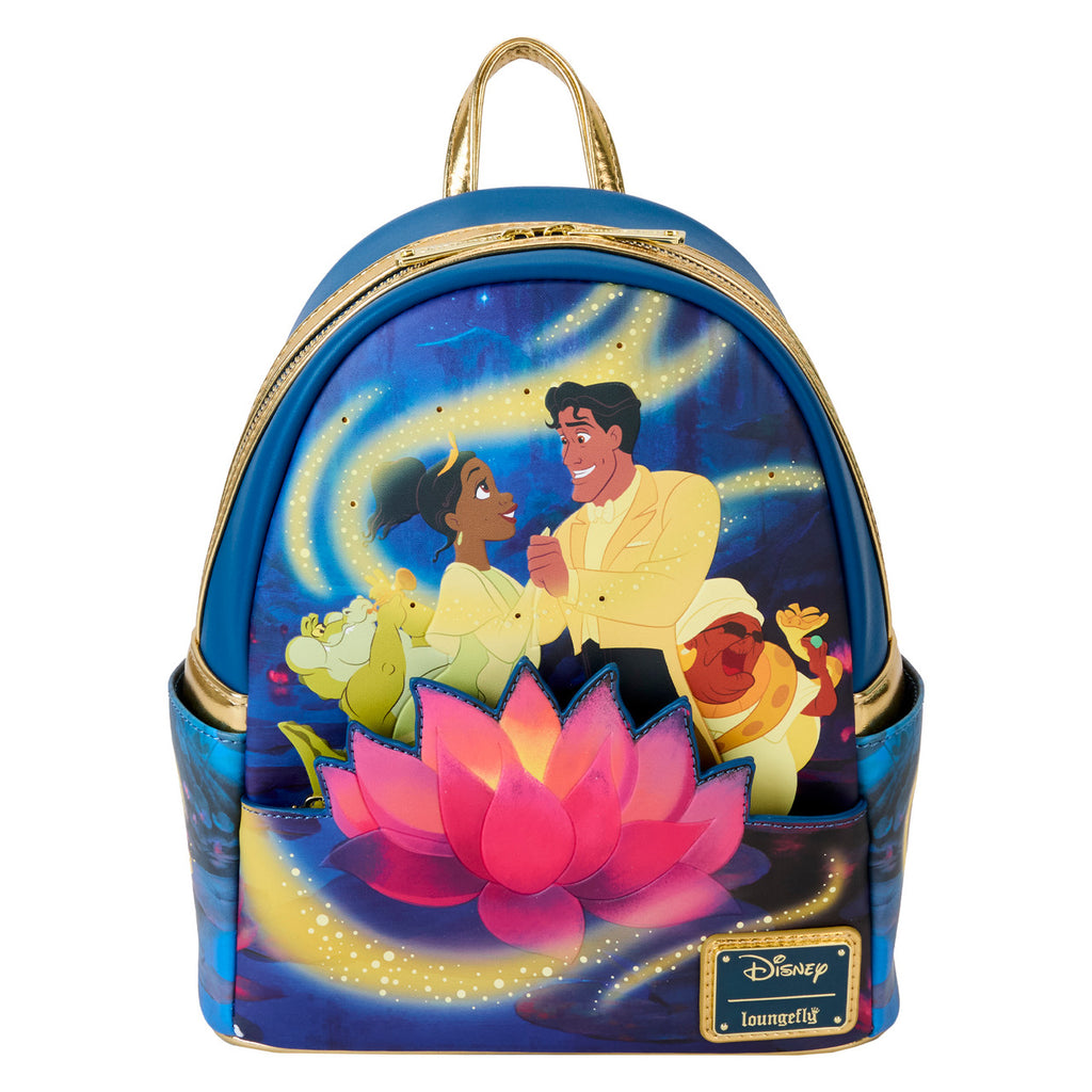 Loungefly Disney The Princess And The Frog 15th Anniversary Tiana & Naveen Glow Mini Backpack