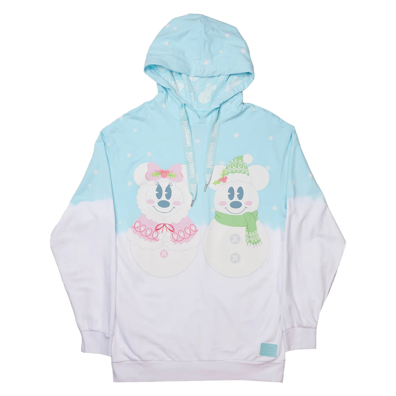Loungefly Disney Mickey and Minnie pastel snowman unisex hoodie