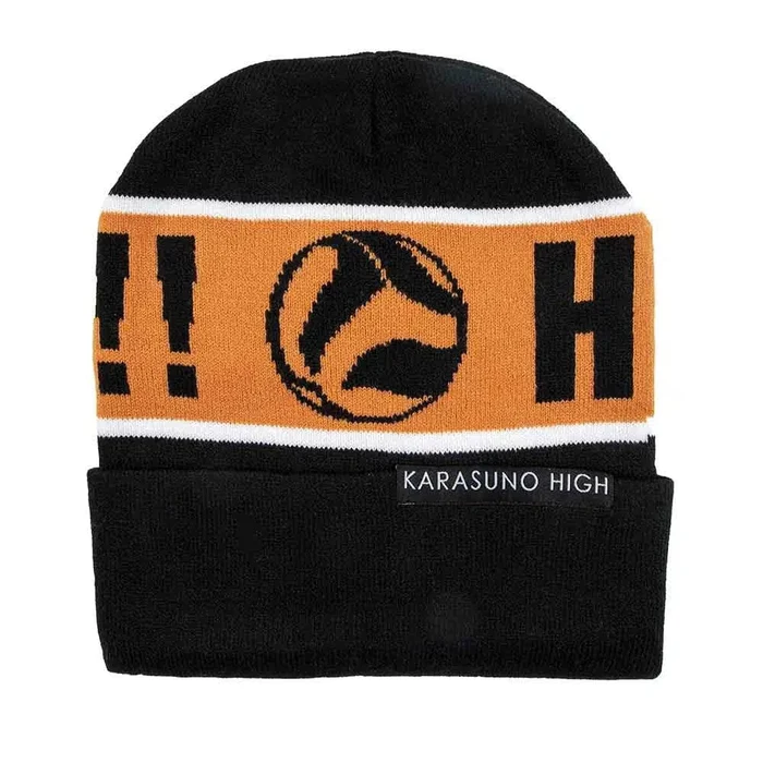 Haikyu!! - Karasuno High Letterman Cuff Beanie Hat - Bioworld-zoom-2