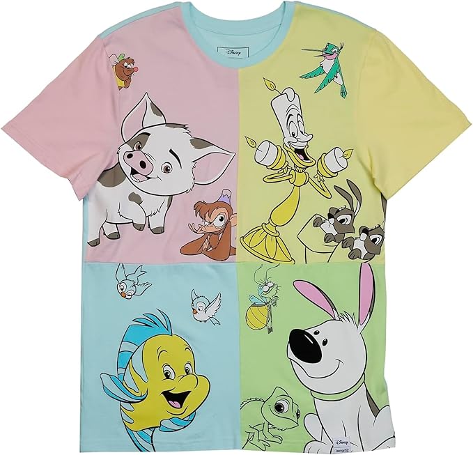 Loungefly Apparel Disney Princess Sidekicks color block t shirt-zoom-1