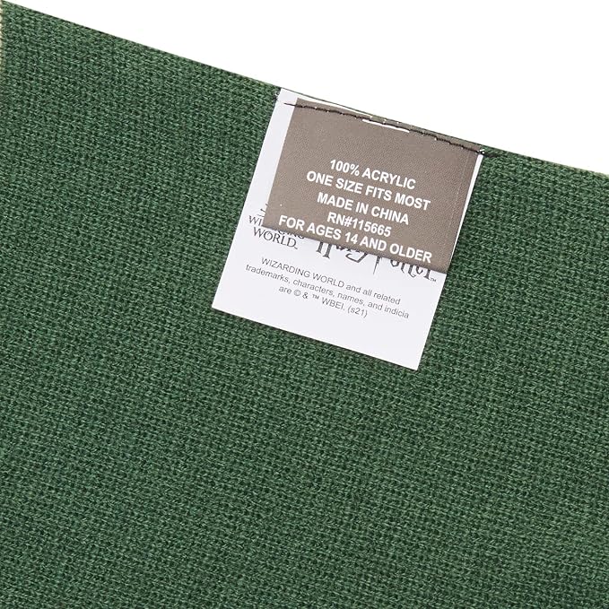 Harry Potter Slytherin Patch Knit Scarf, OSFM-zoom-4
