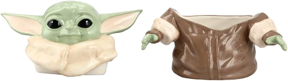 Star Wars The Mandalorian Baby Yoda Grogu Custom Ceramic Sculpted Cookie Jar